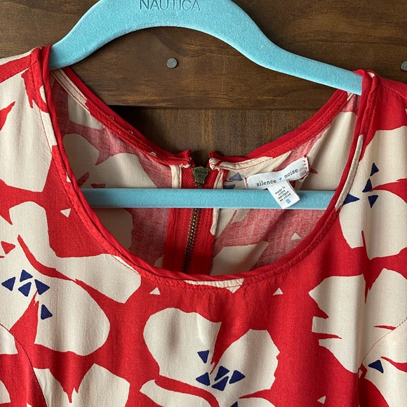 Urban Outfitters Silence + Noise Trapeze Swing Dress with Raw Hem, Small - Picture 4 of 8